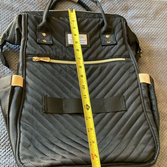 Vsnoon Quilted Black Diaper Travel Backpack with USB‎ Port & Laptop Sleeve main image 12